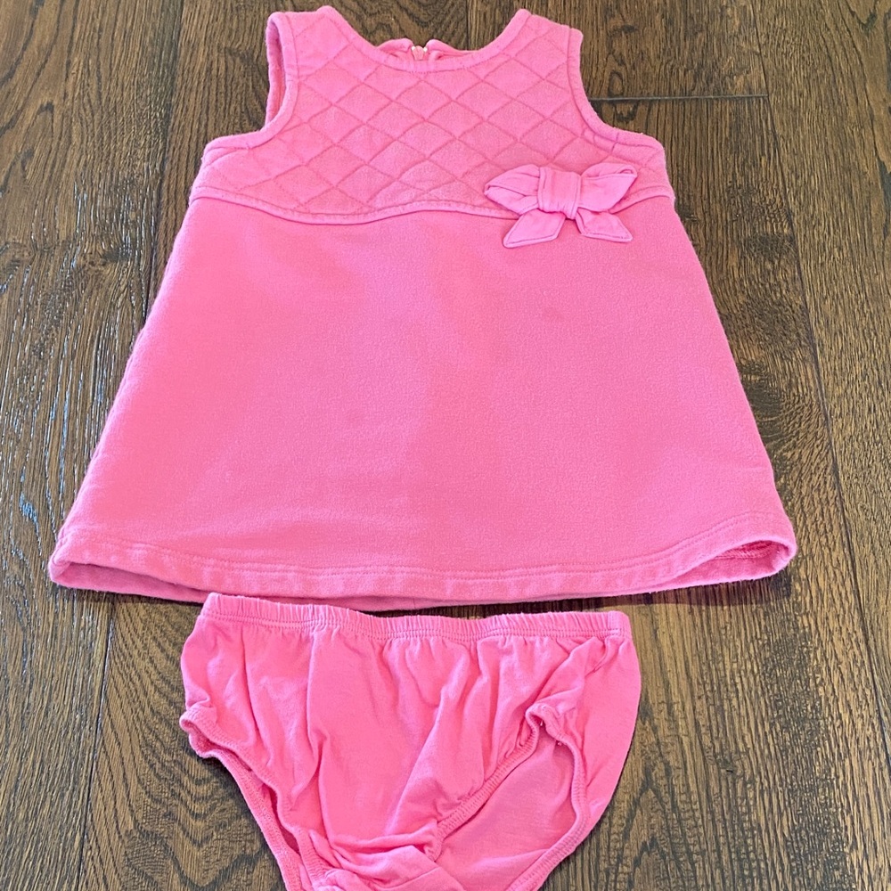 Lilly Quilted dress with bloomers - 12-18m